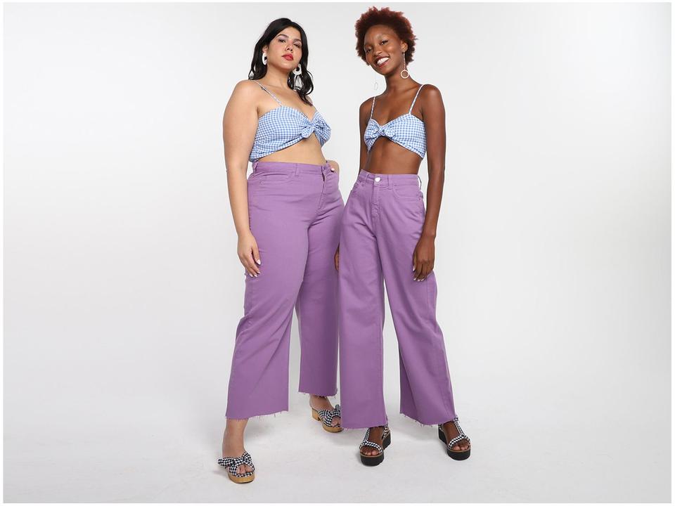 Top Vista Magalu Amarração Frontal Xadrez - 9