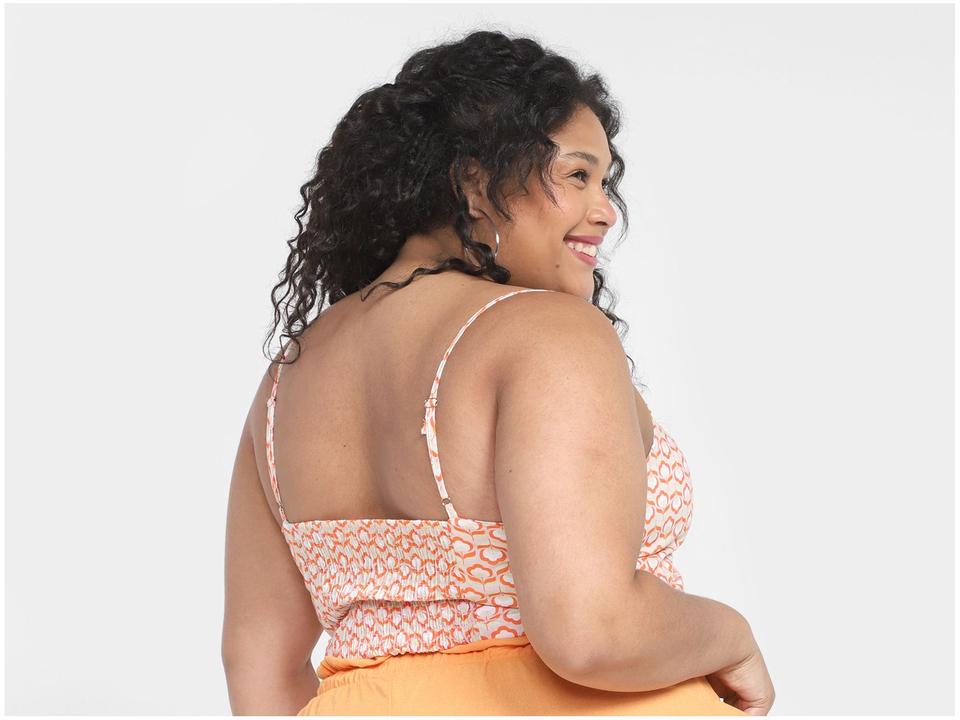 Top Vista Magalu Flores Franzido - 4