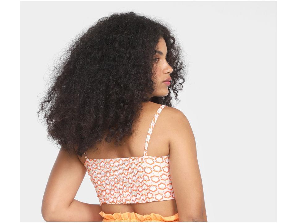 Top Vista Magalu Flores Franzido - 2