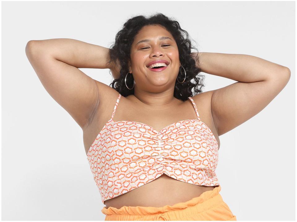 Top Vista Magalu Flores Franzido - 3