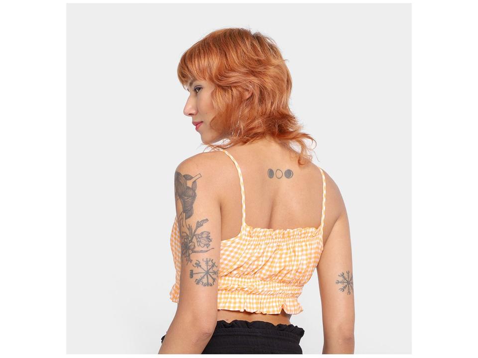 Top Vista Magalu Viscose Alça Vichy - 3