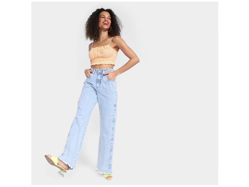 Top Vista Magalu Viscose Alça Vichy - 4