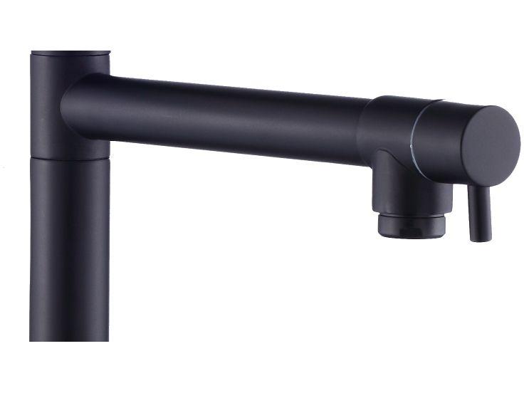 Torneira Gourmet Dupla de Mesa para Cozinha - Monocomando Nell YL-03 Preta - 2