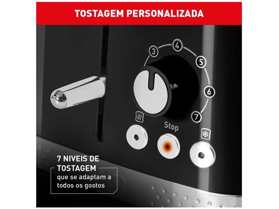 Torradeira Arno Preto 2 Fatias 7 Níveis de Tostagem Soleil SPTO - 3