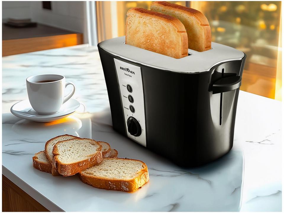 Torradeira Britânia Preta 2 Fatias 7 Níveis de - 2