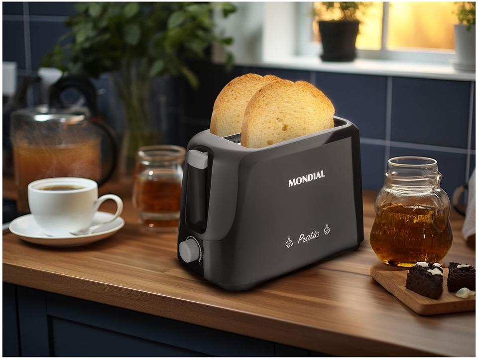 Torradeira Mondial Pratic T-18 Preto e Prata - 2
