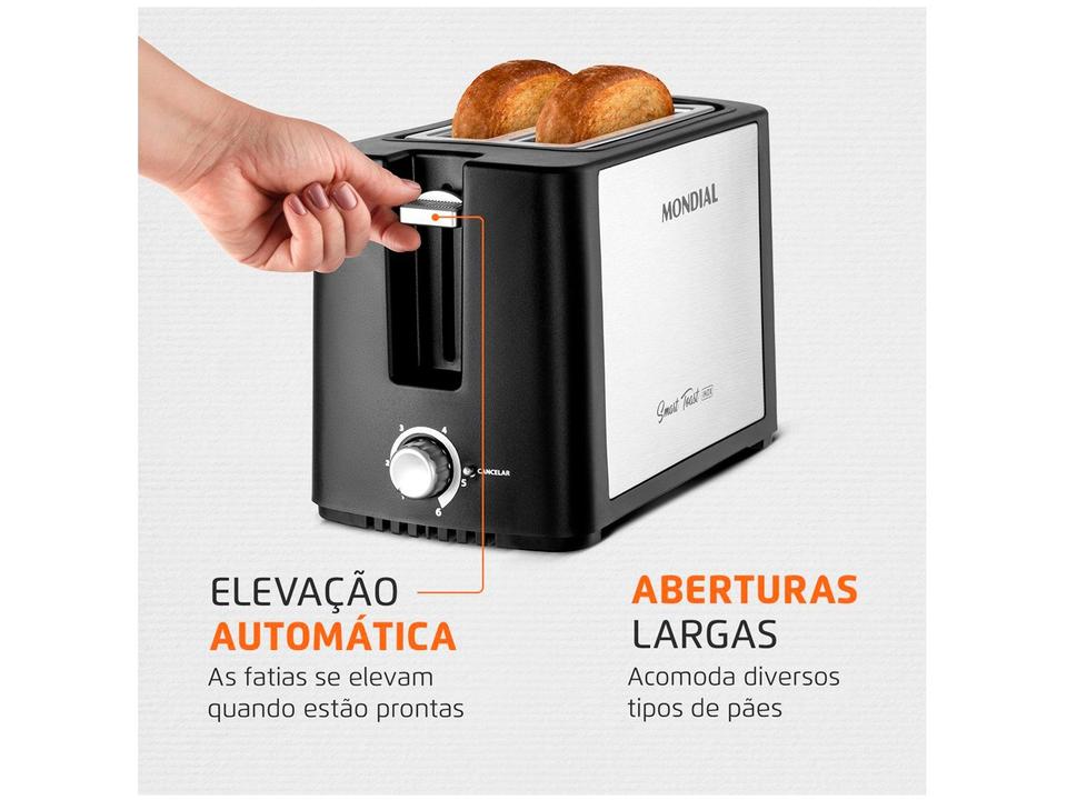 Torradeira Mondial Smart Toast T-13 Preta - 3