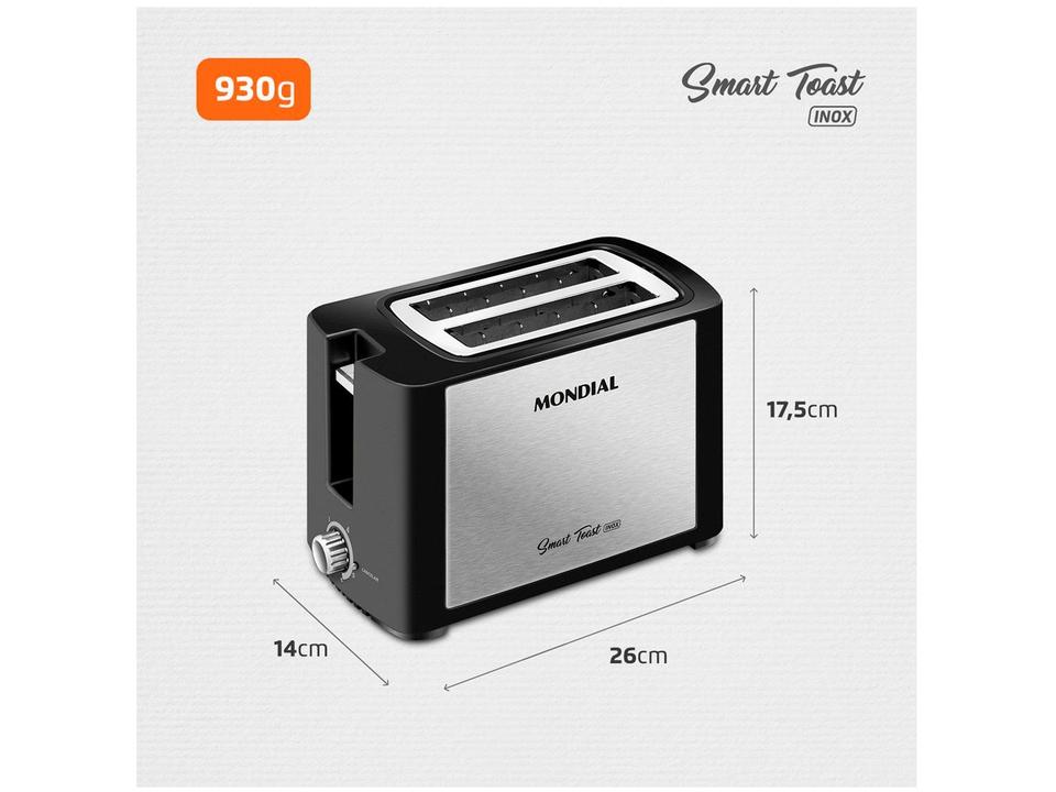 Torradeira Mondial Smart Toast T-13 Preta - 13