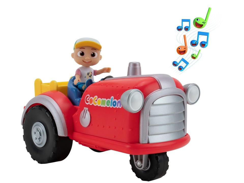 Trator Cocomelon JJ Roda Livre Musical Candide - 6