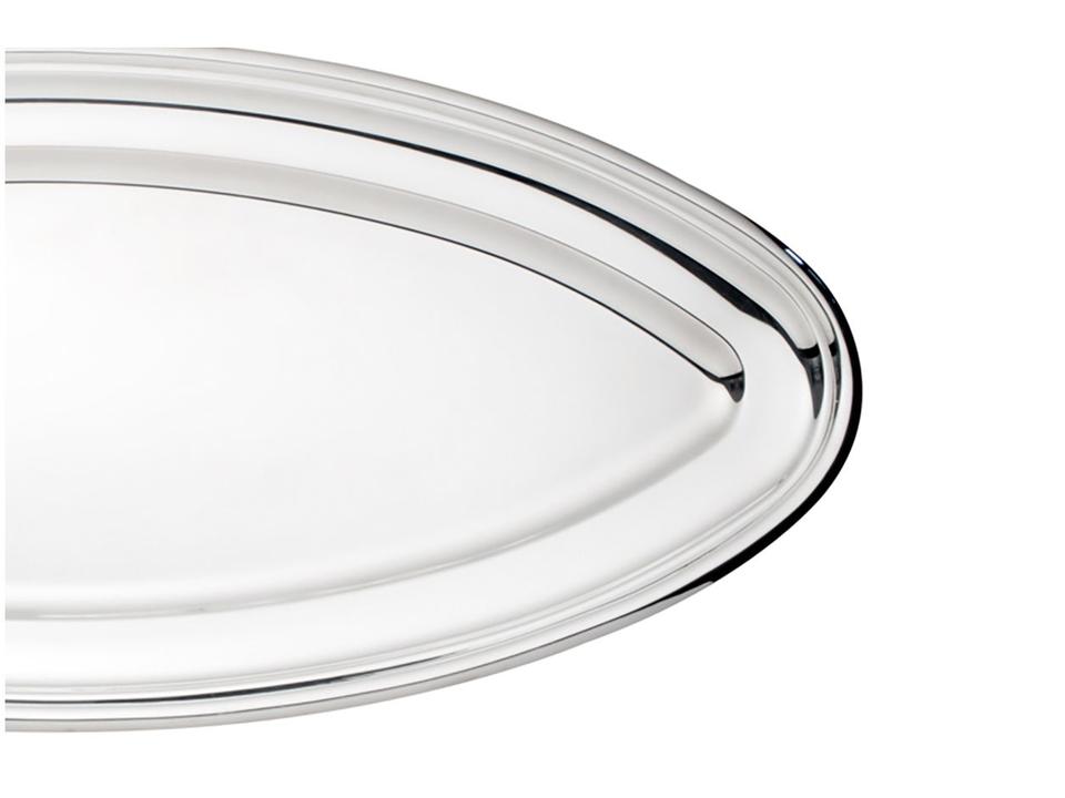 Travessa de Inox Oval 30,5x3x70cm Wolff Liso - 1