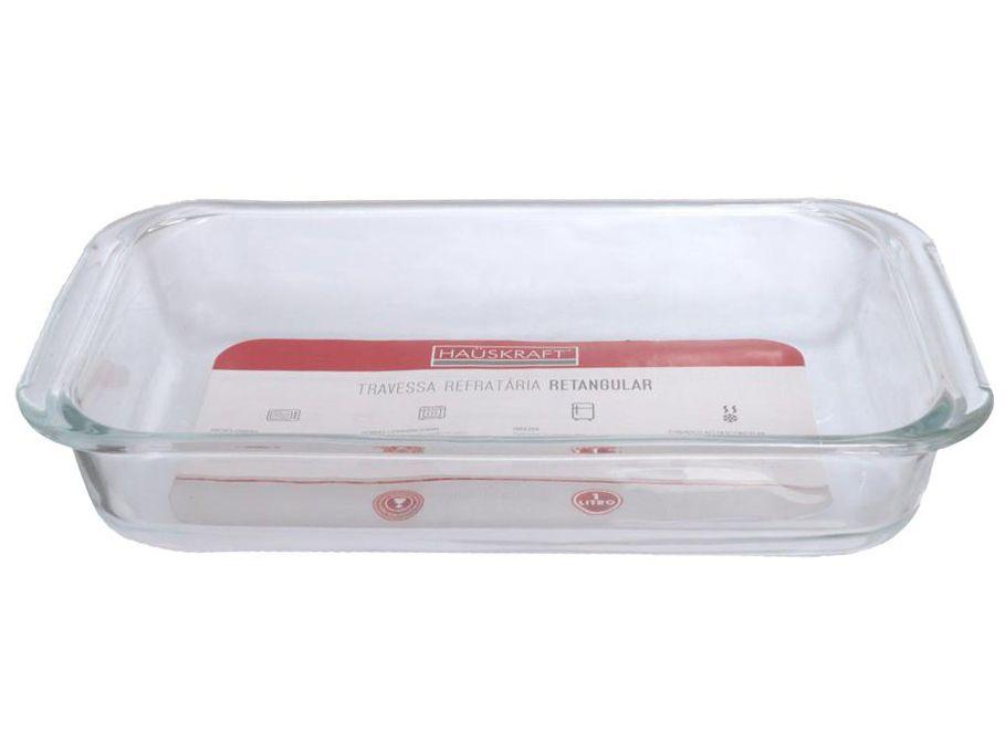 Travessa de Vidro Retangular 26x4,5x15cm Hauskraft Originale - 1
