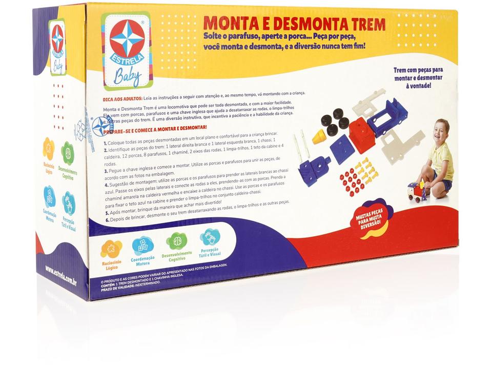 Trem Baby Monta e Desmonta Brinquedos Estrela - 8