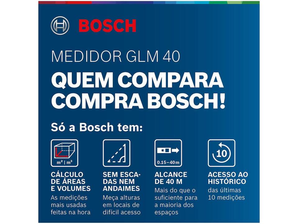 Trena a Laser Bosch 40m GLM 40 Professional - com Bolsa Protetora - 2