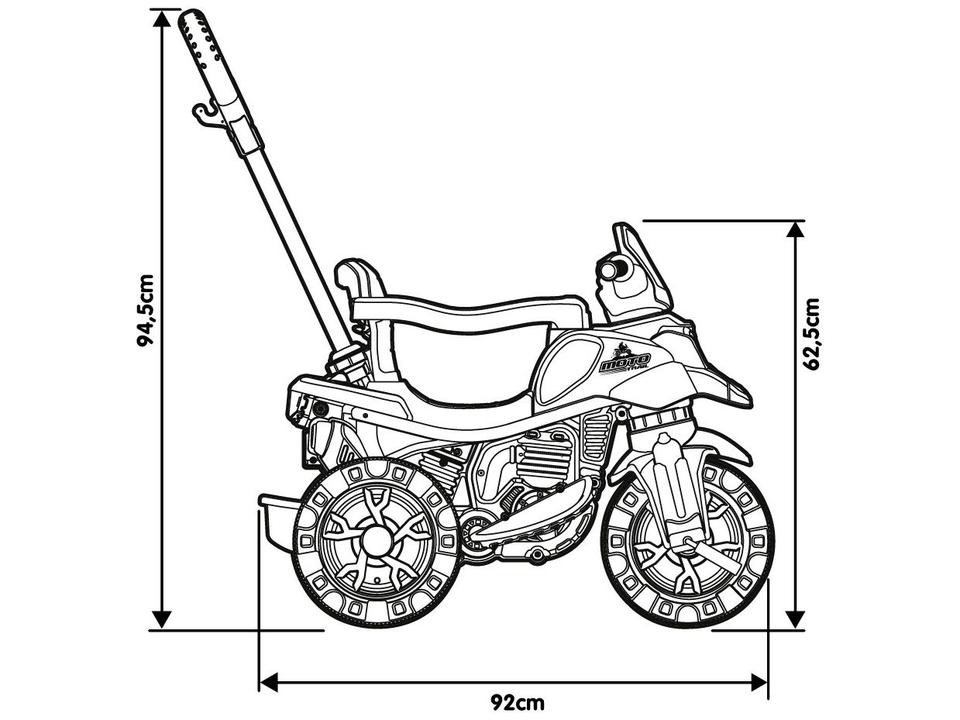 Triciclo Infantil de Pedal Moto Trail 3084 Maral - 5