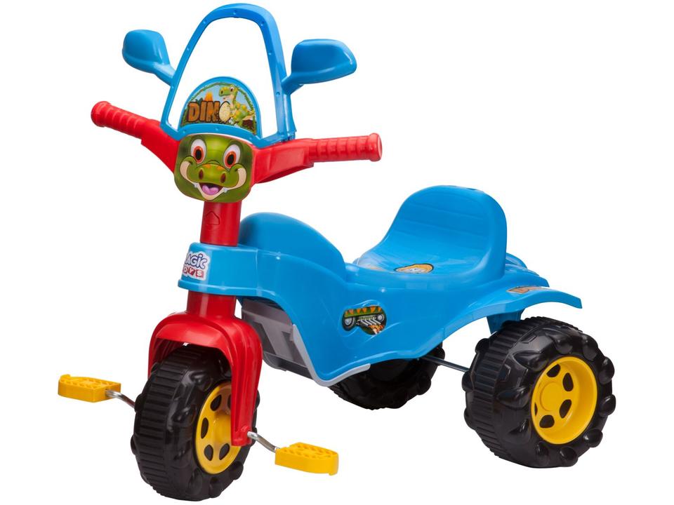 Triciclo Infantil Dino Azul com Empurrador - 8