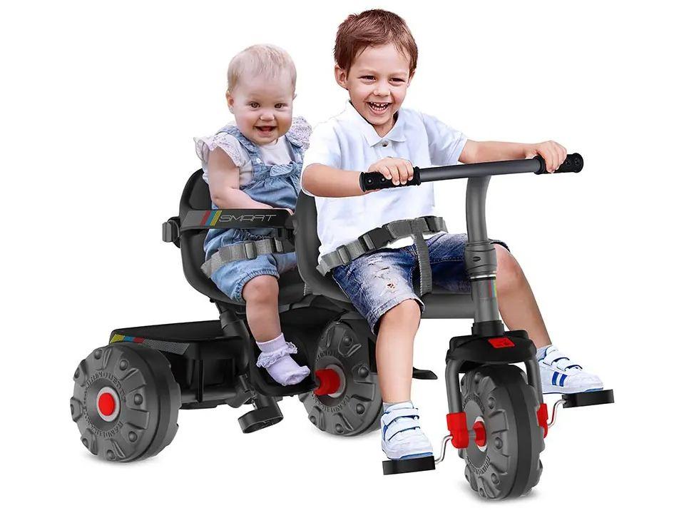 Triciclo Infantil Duplo Smart 1314 com Capota - 4