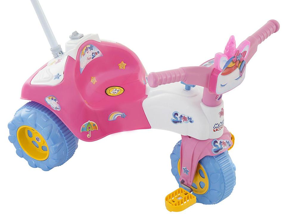 Triciclo Infantil Magic Toys com Empurrador - Unicórnios Tico-Tico Uni Star Haste Removível - 13