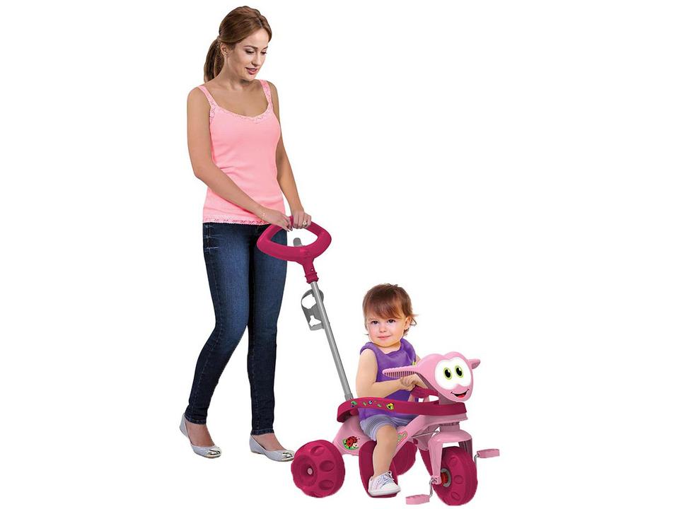 Triciclo Infantil Zootico com Empurrador - Bandeirante - 1