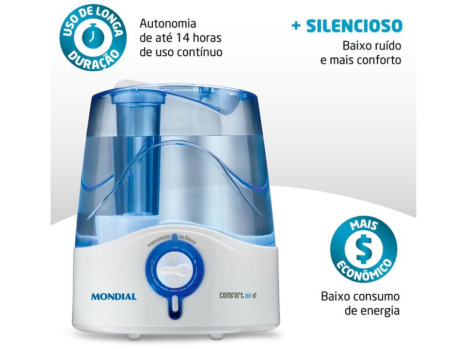 Umidificador Portátil Ultrassônico Mondial Comfort Air 6 4L - 10