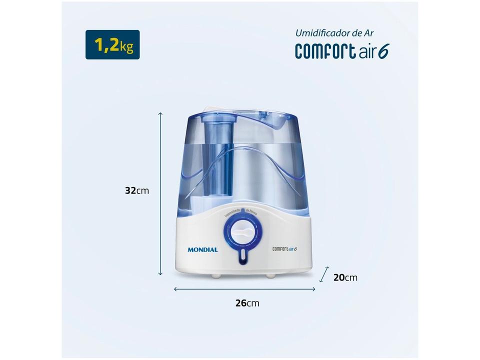 Umidificador Portátil Ultrassônico Mondial Comfort Air 6 4L - 6