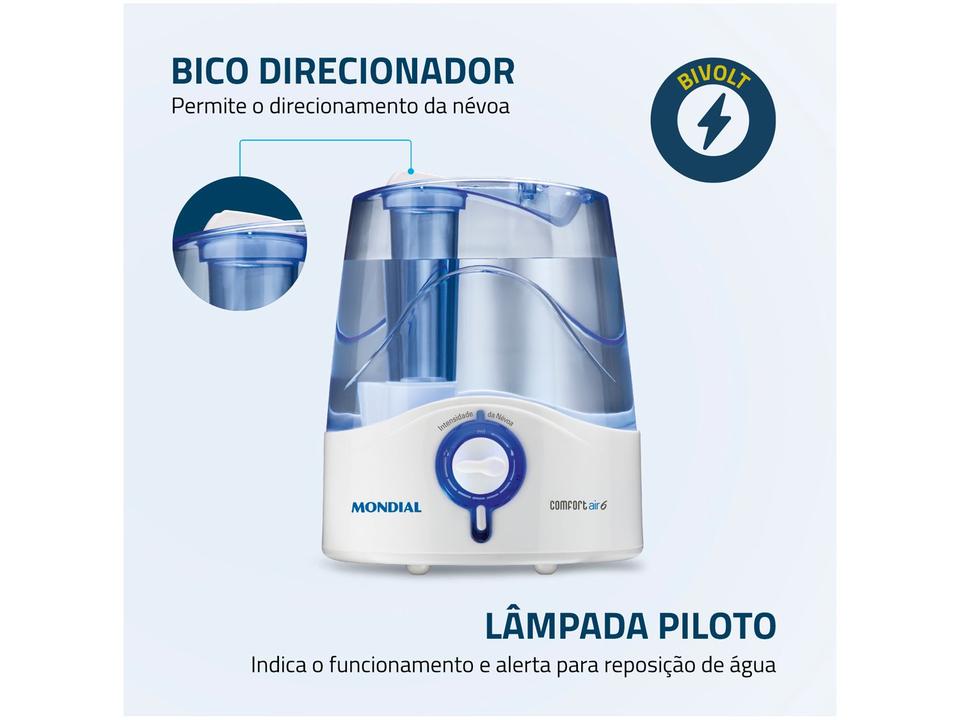 Umidificador Portátil Ultrassônico Mondial Comfort Air 6 4L - 5