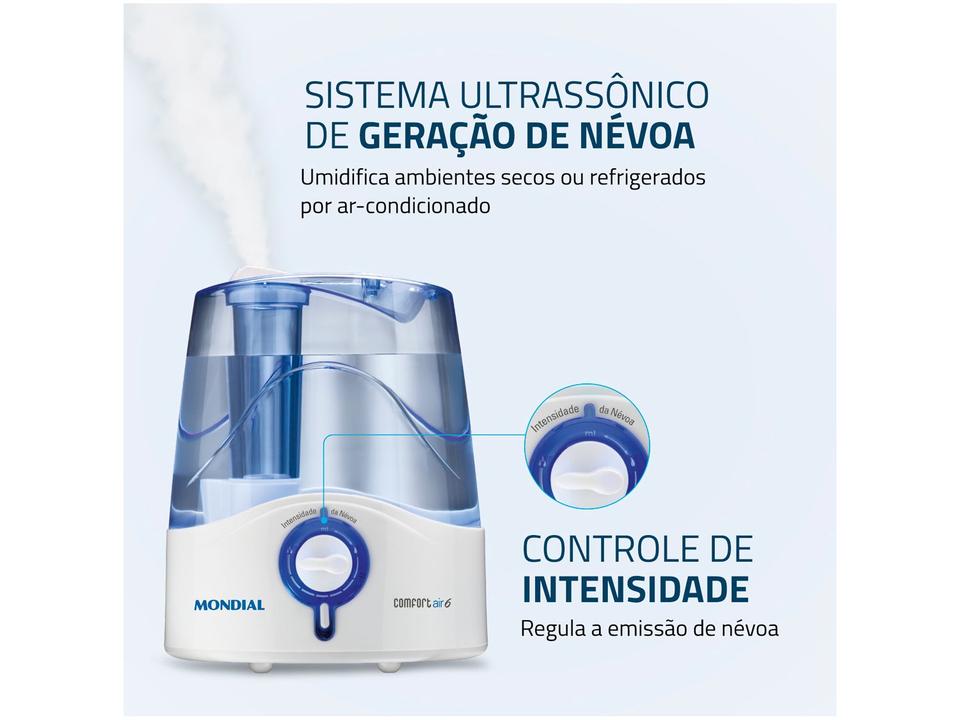 Umidificador Portátil Ultrassônico Mondial Comfort Air 6 4L - 3