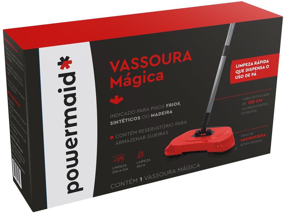 Vassoura Mágica Powermaid 360° com 2 Escovas 126009801011 - 2