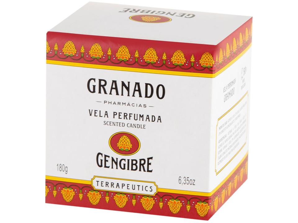 Vela Aromática Granado Gengibre Terrapeutics - Perfumada 180g com Pote - 4