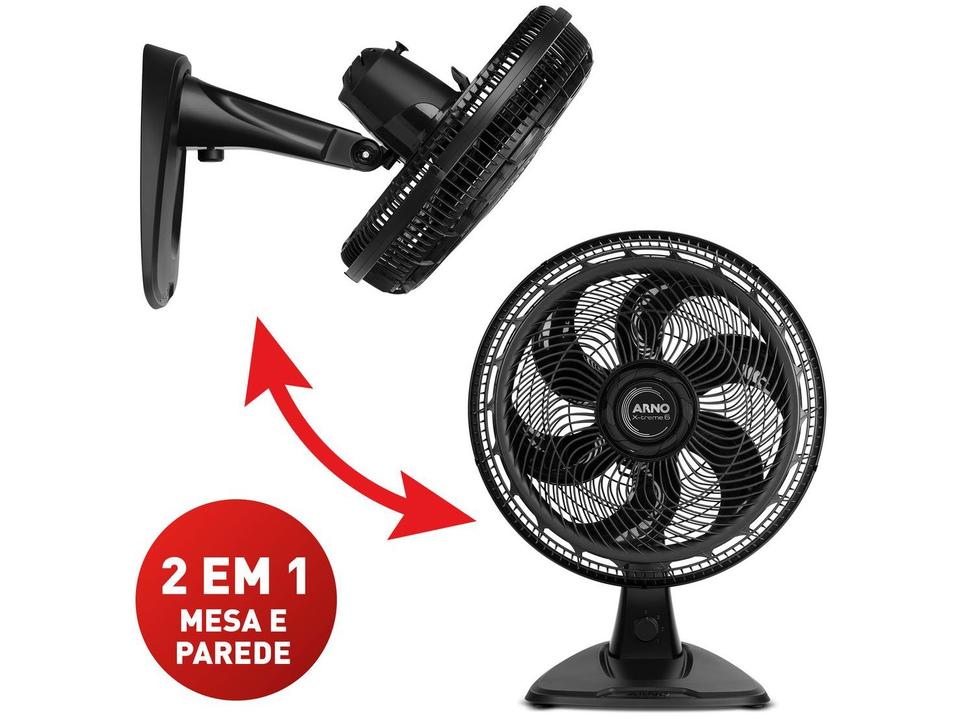 Ventilador 2 em 1 Arno X-Treme 6 VE60 40cm 6 Pás 3 Velocidades Preto 2720017911 - 3