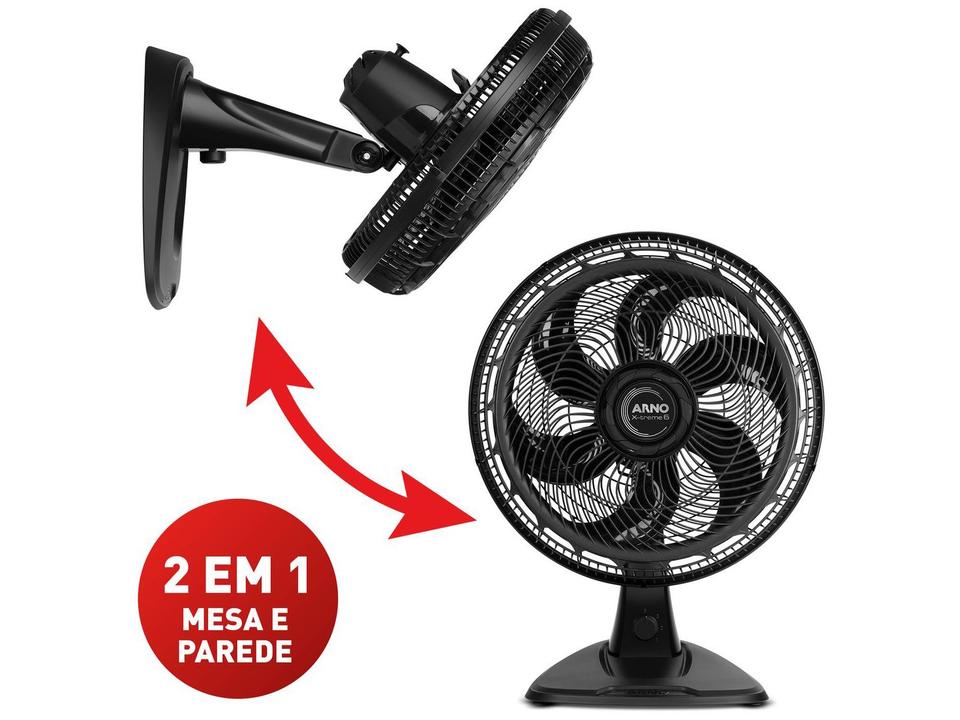 Ventilador 2 em 1 Arno X-Treme 6 VE60 40cm 6 Pás 3 Velocidades Preto 2720017912 - 3