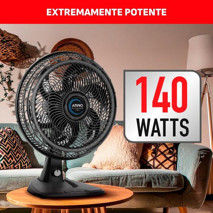 Ventilador 2 em 1 Arno X-Treme 6 VE60 40cm 6 Pás 3 Velocidades Preto 2720017912 - 10