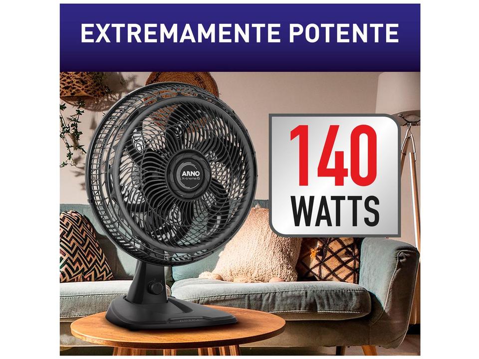 Ventilador 2 em 1 Arno X-Treme 6 VE60 40cm 6 Pás 3 Velocidades Preto 2720017912 - 6