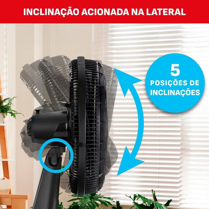 Ventilador 2 em 1 Arno X-Treme 6 VE60 40cm 6 Pás 3 Velocidades Preto 2720017912 - 9