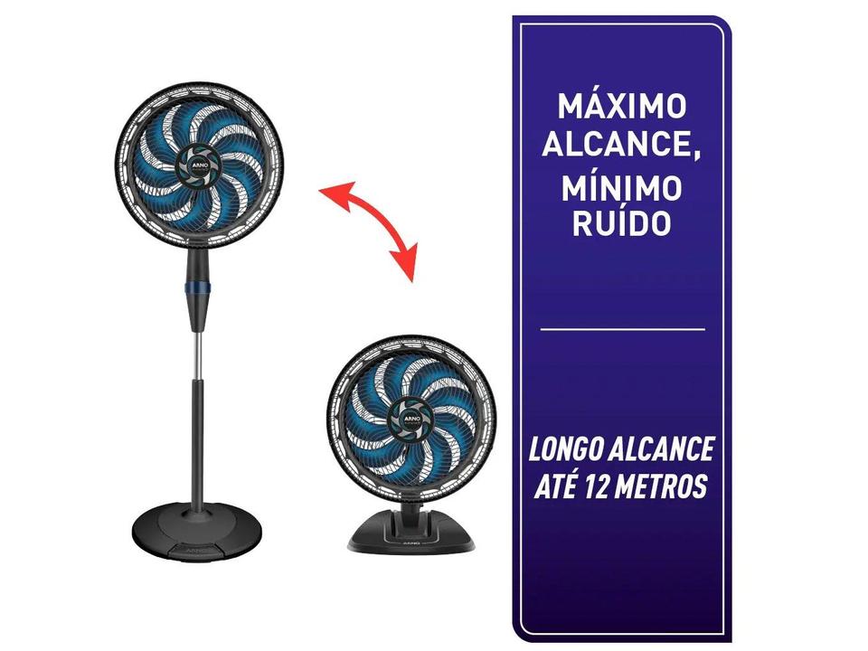 Ventilador 2 em 1 Arno X-Treme VE9M 40cm 9 Pás 3 Velocidades Preto e Azul Escuro - 17