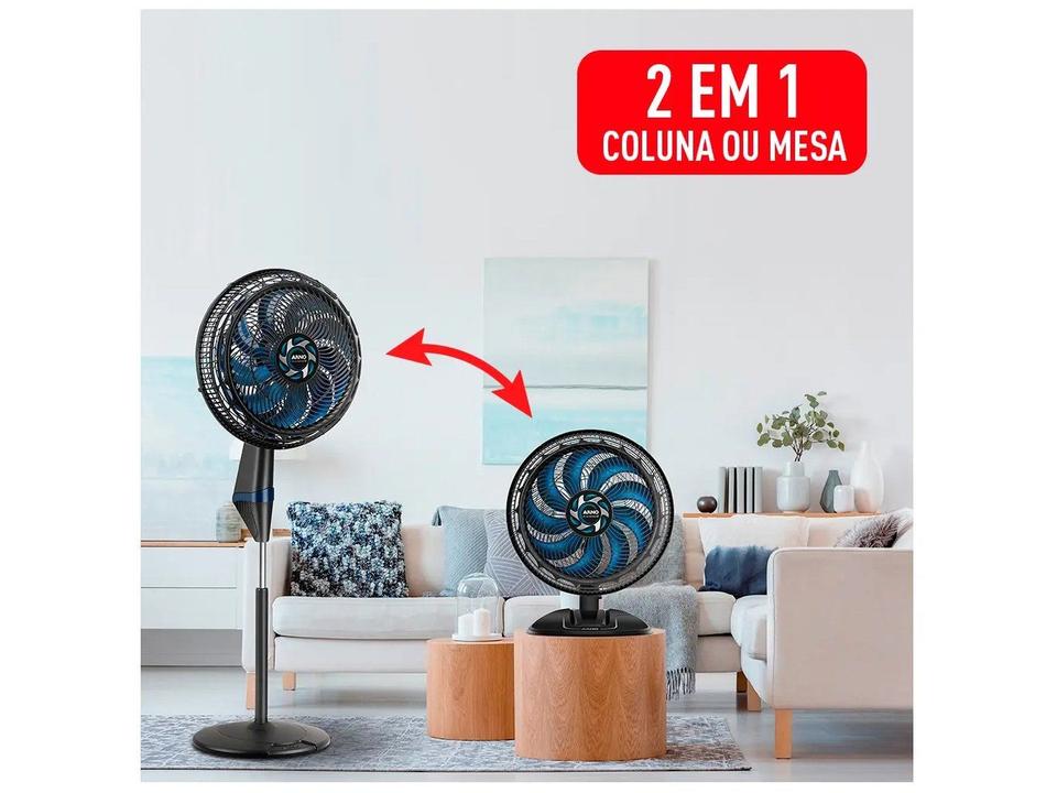 Ventilador 2 em 1 Arno X-Treme VE9M 40cm 9 Pás 3 Velocidades Preto e Azul Escuro - 1