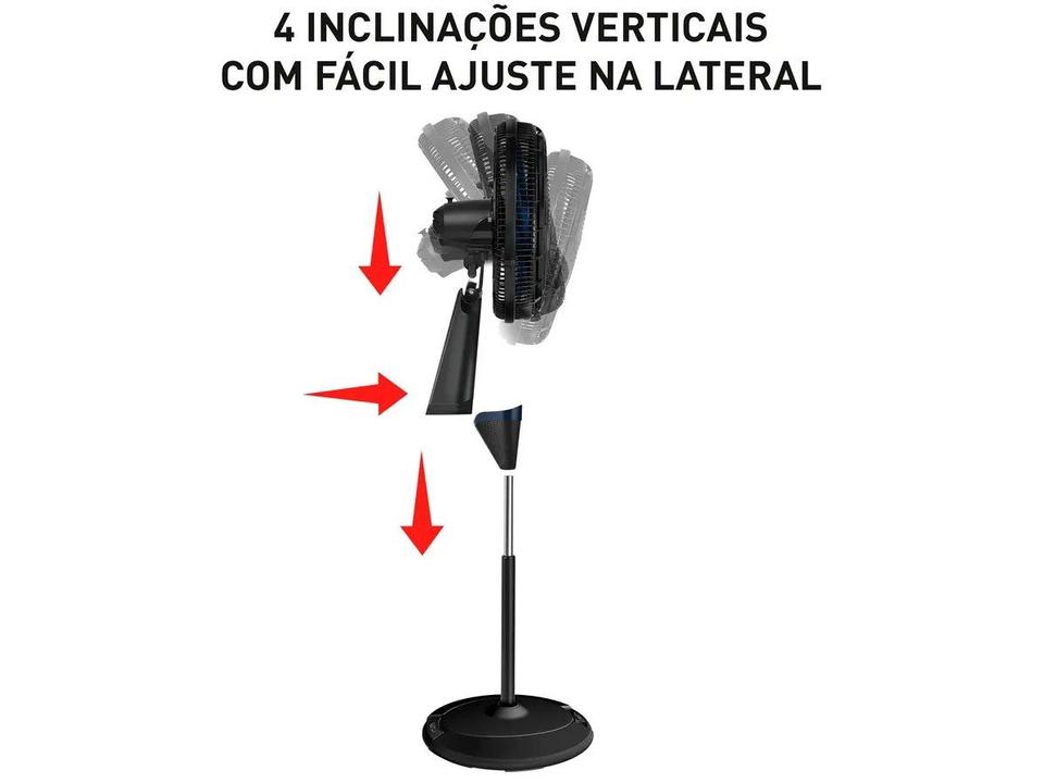 Ventilador 2 em 1 Arno X-Treme VE9M 40cm 9 Pás 3 Velocidades Preto e Azul Escuro - 18