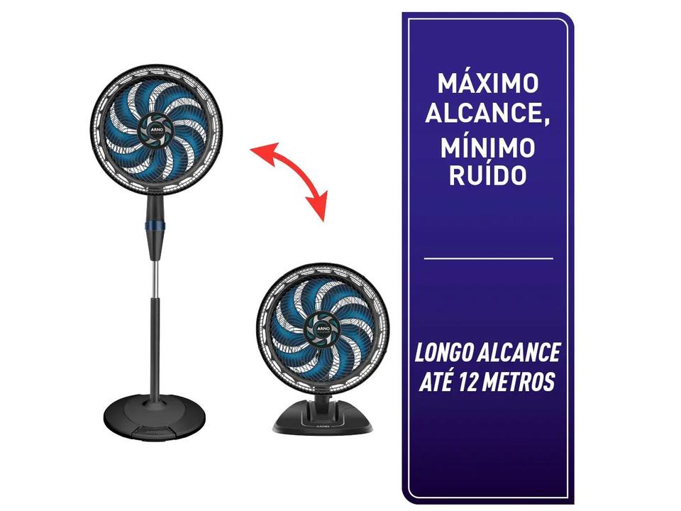 Ventilador 2 em 1 Arno X-Treme VE9M 40cm 9 Pás 3 Velocidades Preto e Azul Escuro - 17