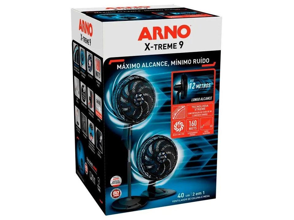 Ventilador 2 em 1 Arno X-Treme VE9M 40cm 9 Pás 3 Velocidades Preto e Azul Escuro - 23