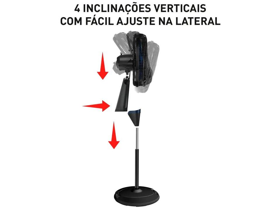 Ventilador 2 em 1 Arno X-Treme VE9M 40cm 9 Pás 3 Velocidades Preto e Azul Escuro - 18