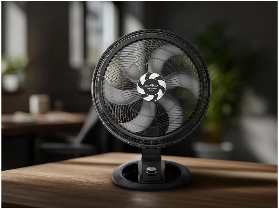 Ventilador 2 em 1 Britânia Maxx Force 6 Pás 3 Velocidades Preto - 1