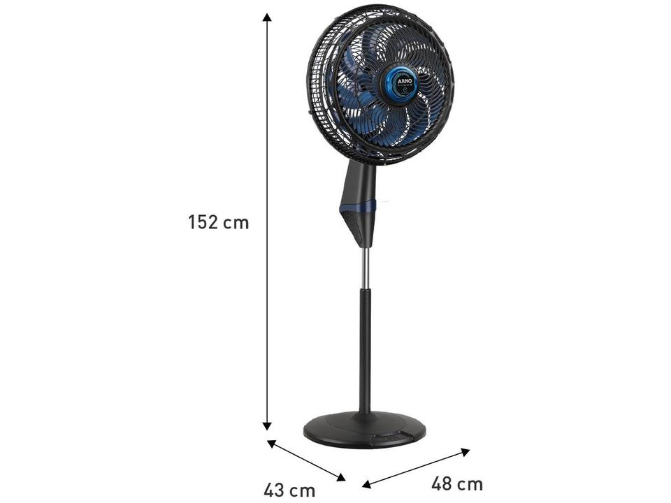Ventilador de Coluna Arno X-Treme 9 VE9C 40cm 9 Pás 3 Velocidades Preto e Azul Escuro 2720018338 - 7