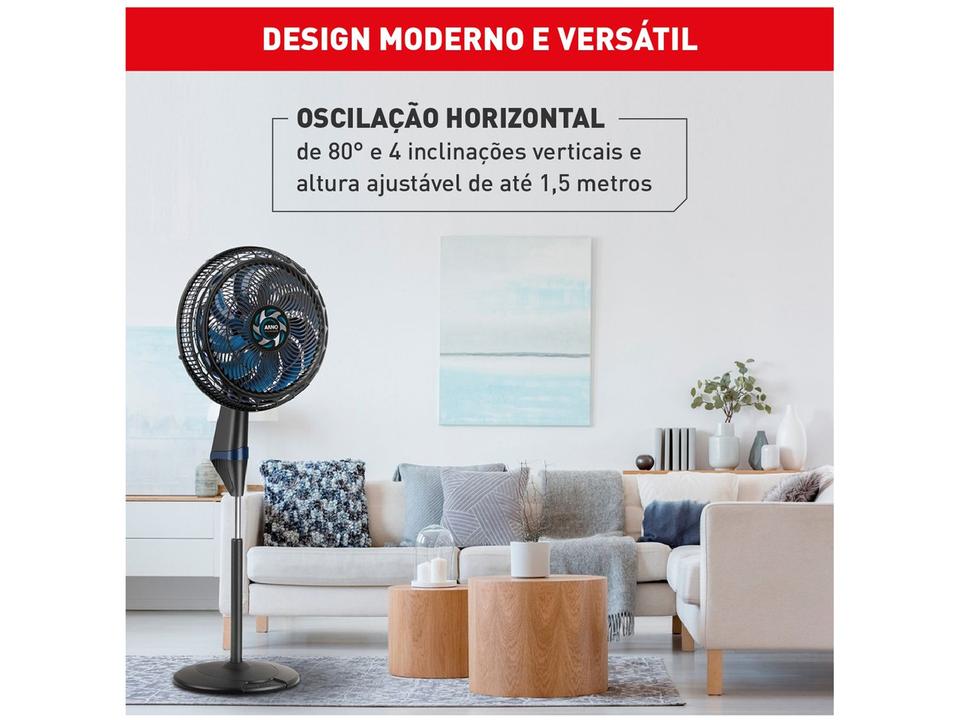 Ventilador de Coluna Arno X-Treme 9 VE9C 40cm 9 Pás 3 Velocidades Preto e Azul Escuro 2720018339 - 6