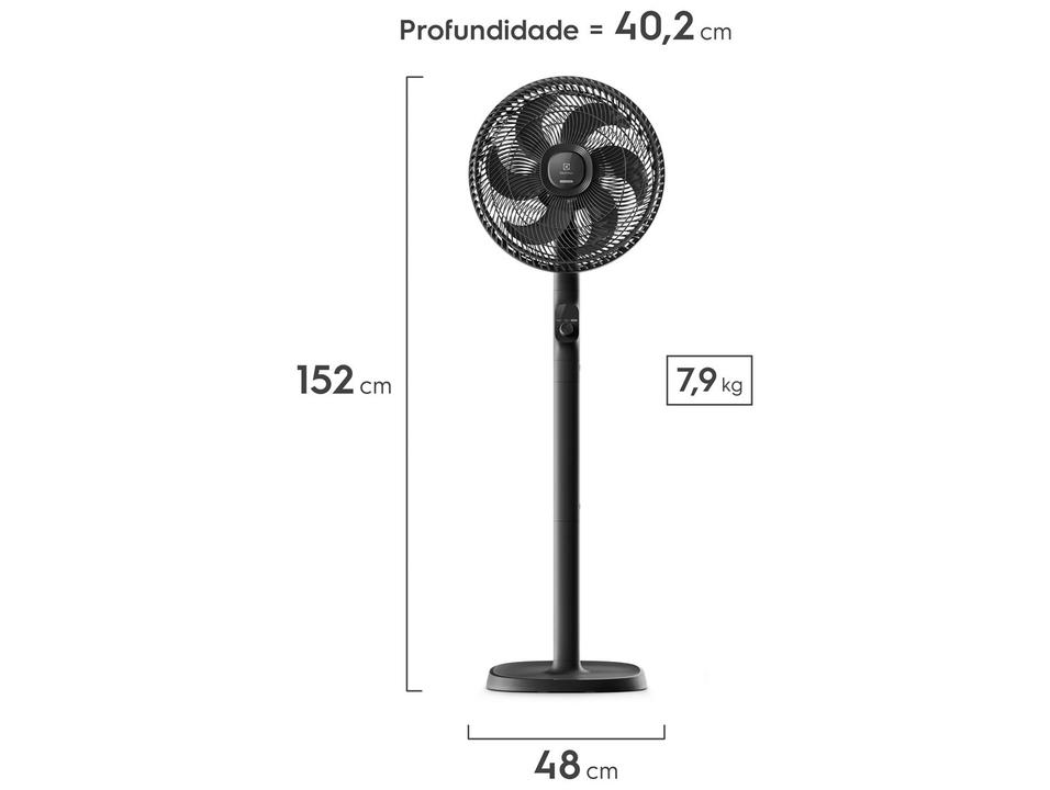 Ventilador de Coluna Electrolux Efficient EFS40 40cm 6 Pás 3 Velocidades Grafite 3511ADBR405 - 10