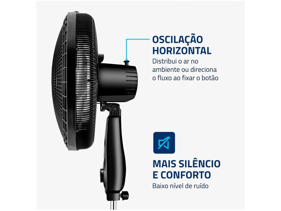 Ventilador de Coluna Mondial Super Power VSP-40C-NB 40cm 6 Pás 3 Velocidades Preto - 5