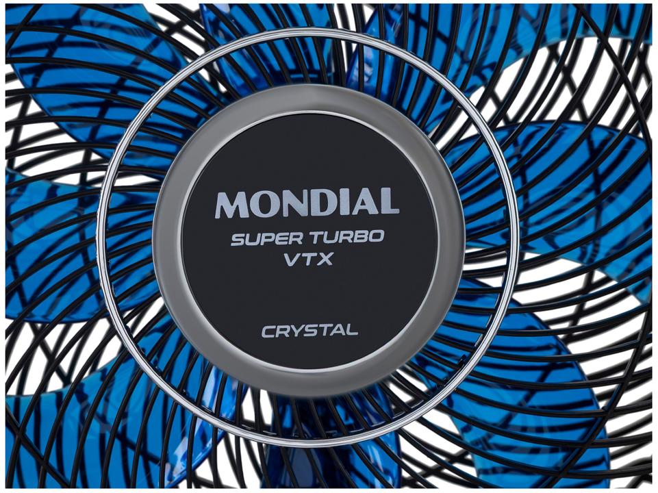 Ventilador de Coluna Mondial Super Turbo VTX-40C-Crystal 40cm 8 Pás 3 Velocidades Preto - 11