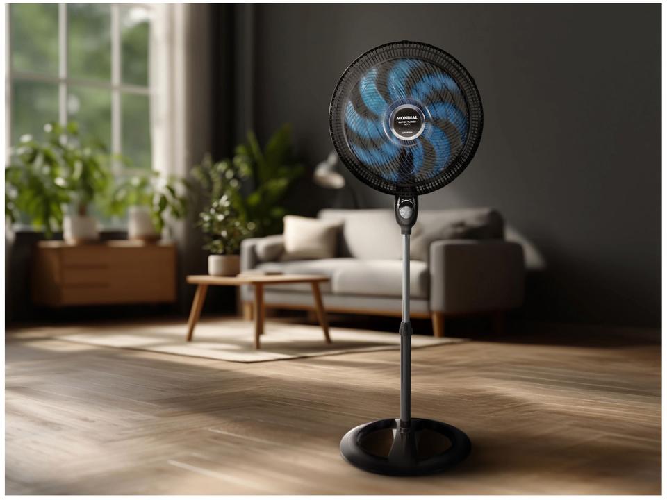 Ventilador de Coluna Mondial Super Turbo VTX-40C-Crystal 40cm 8 Pás 3 Velocidades Preto - 1