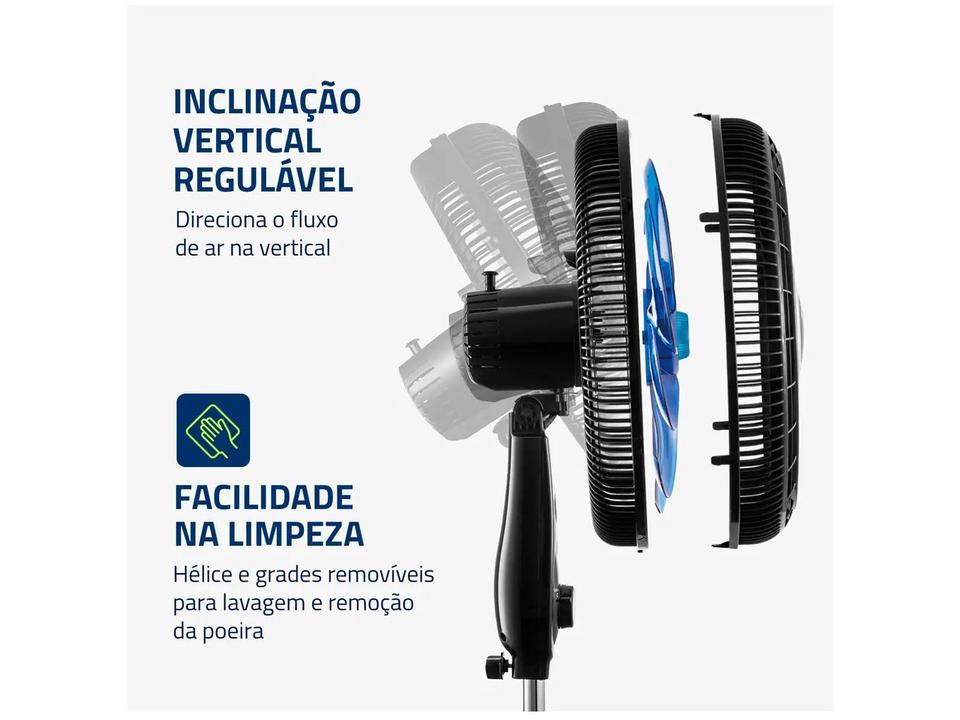 Ventilador de Coluna Mondial Super Turbo VTX-40C-Crystal 40cm 8 Pás 3 Velocidades Preto - 4