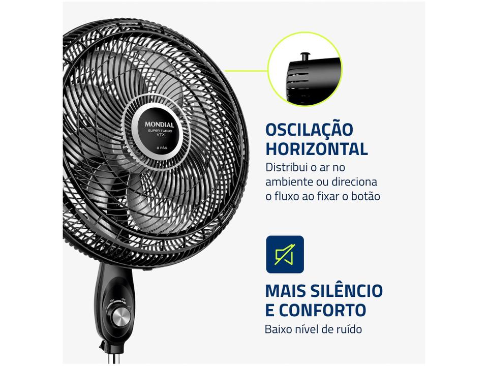 Ventilador de Coluna Mondial VTX-40C-8P 40cm 3 Velocidades - 5