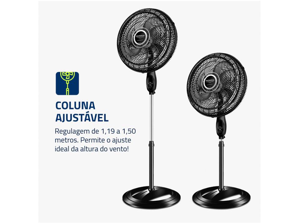 Ventilador de Coluna Mondial VTX-40C-8P-CR 40cm - 4