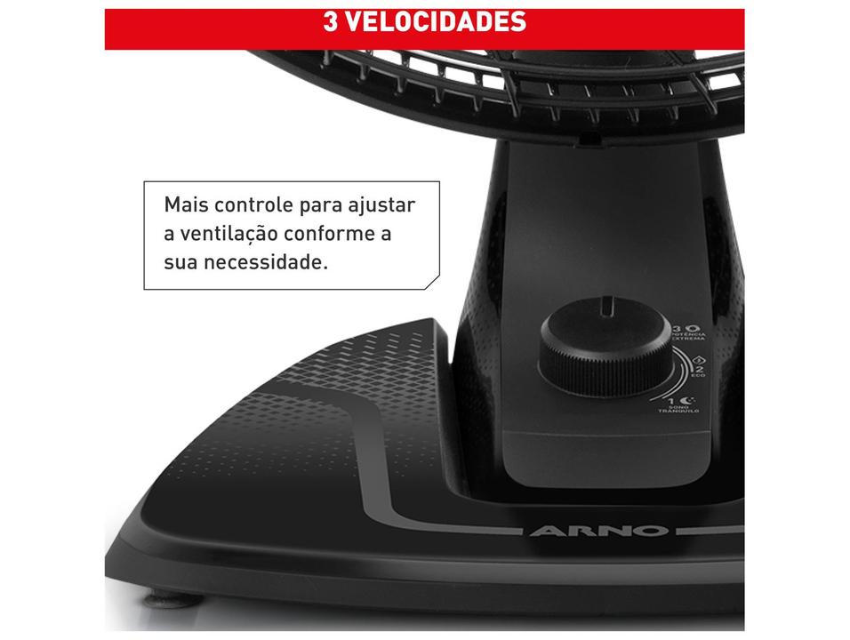 Ventilador de Mesa Arno Air Force VA46 40cm 6 Pás 3 Velocidades Preto e Azul Escuro 2720018896 - 6